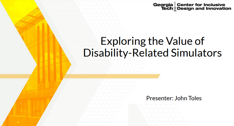 Exploring the Value of Disability-Related Simulator Webinar thumbnail